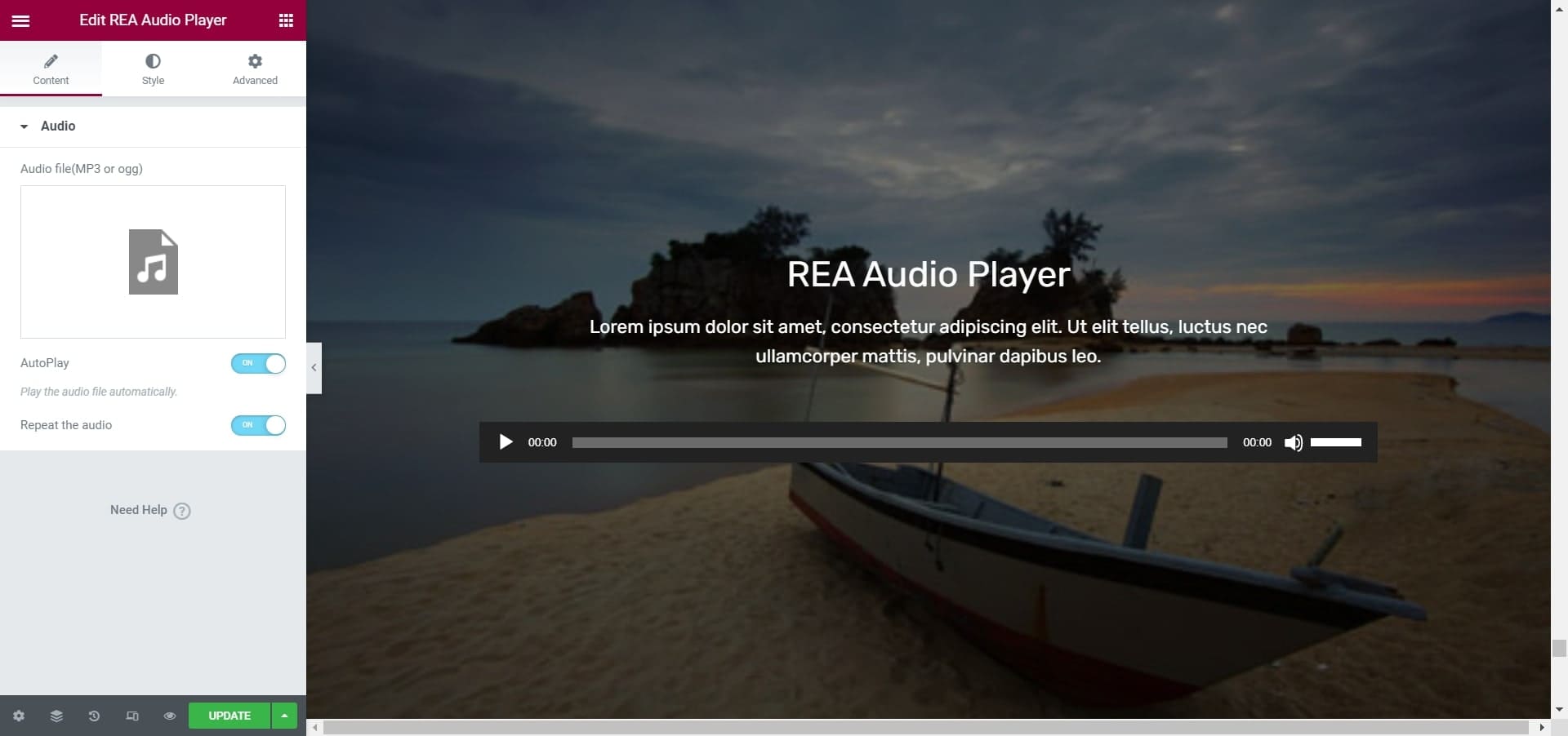 free audio player widget for website