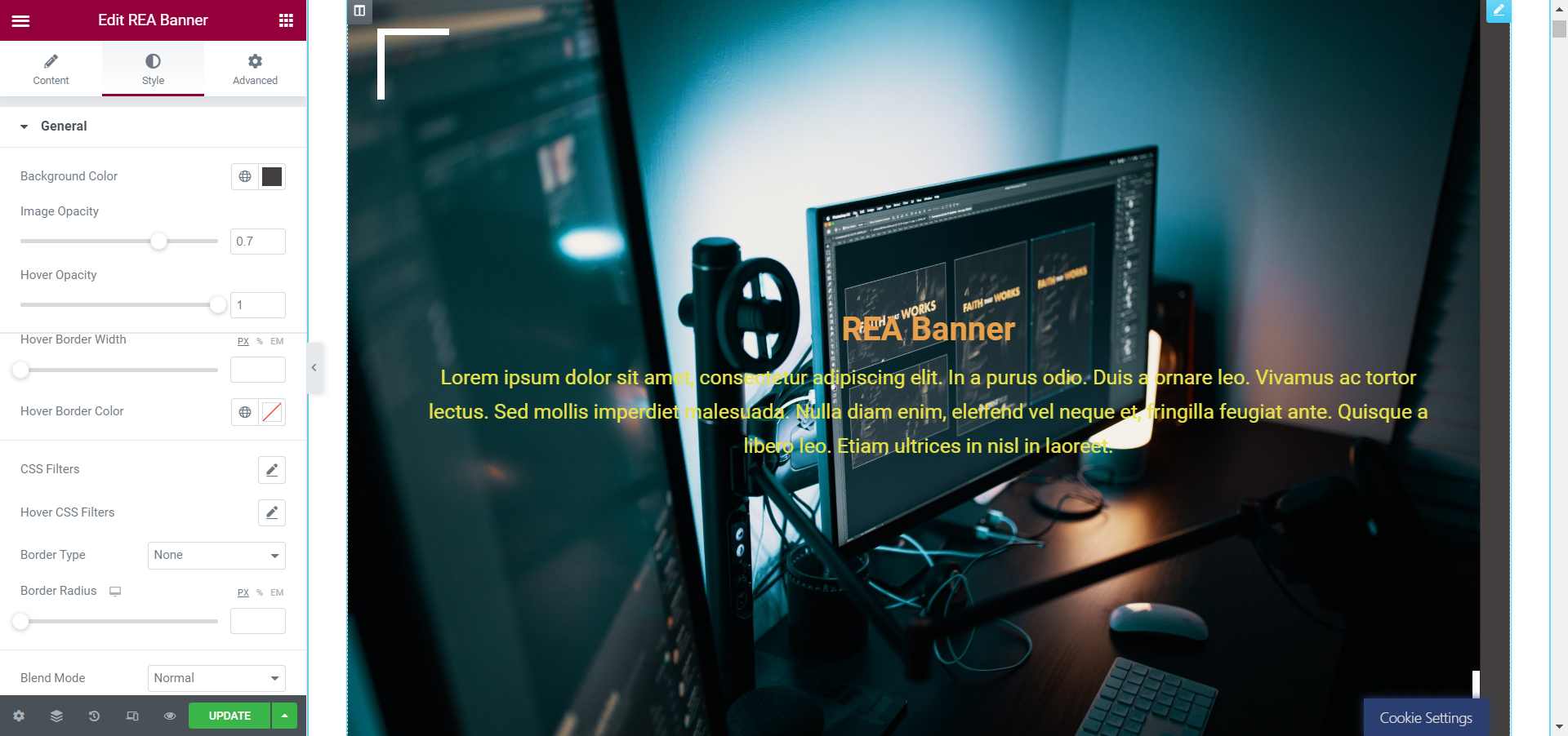 REA Banner Elementor Widget Demo Screenshot 2