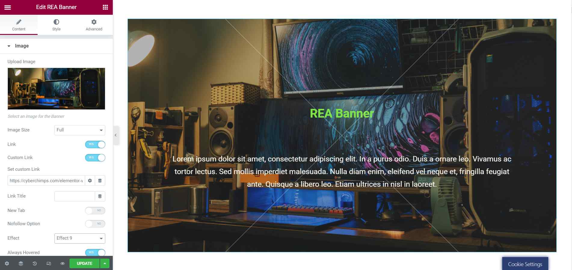 REA Banner Elementor Widget Demo Screenshot 3