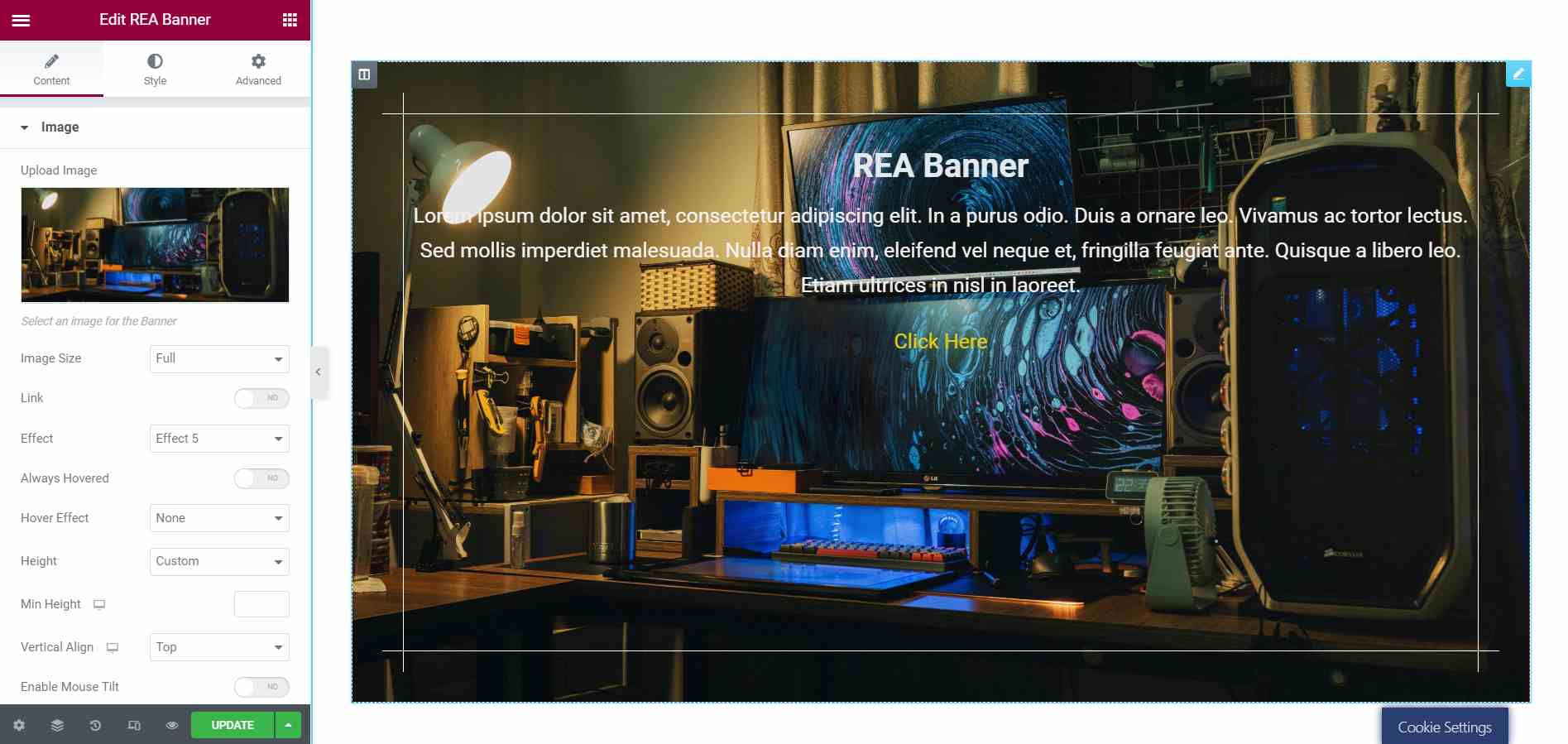 REA Banner Widget Demo Screenshot 1
