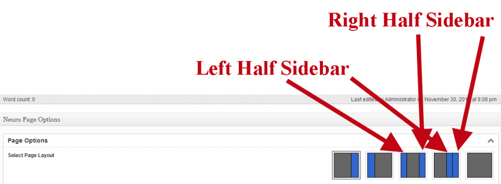 Left and Right Half Sidebar Placement