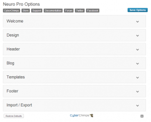 Neuro Page Settings