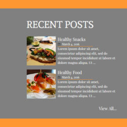 Posts layout in WP Food Blog Theme