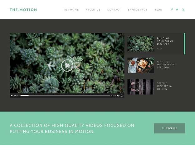 video WordPress theme that blends looks and functionalities