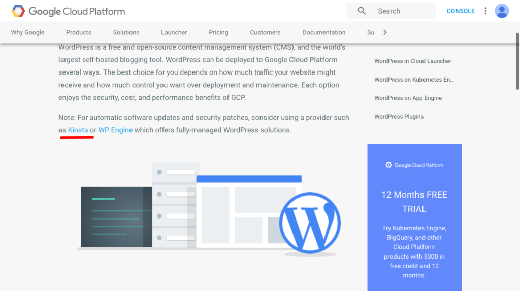 WordPress Cloud Hosting Google Cloud Platform