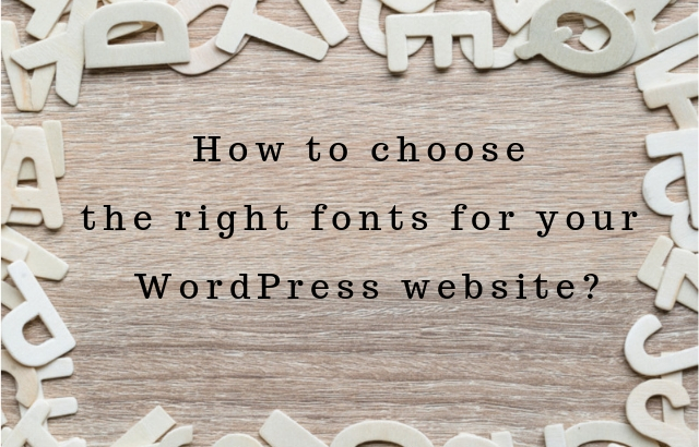 choosing WordPress fonts
