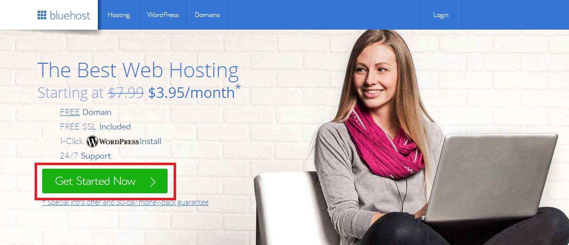 bluehost get started now