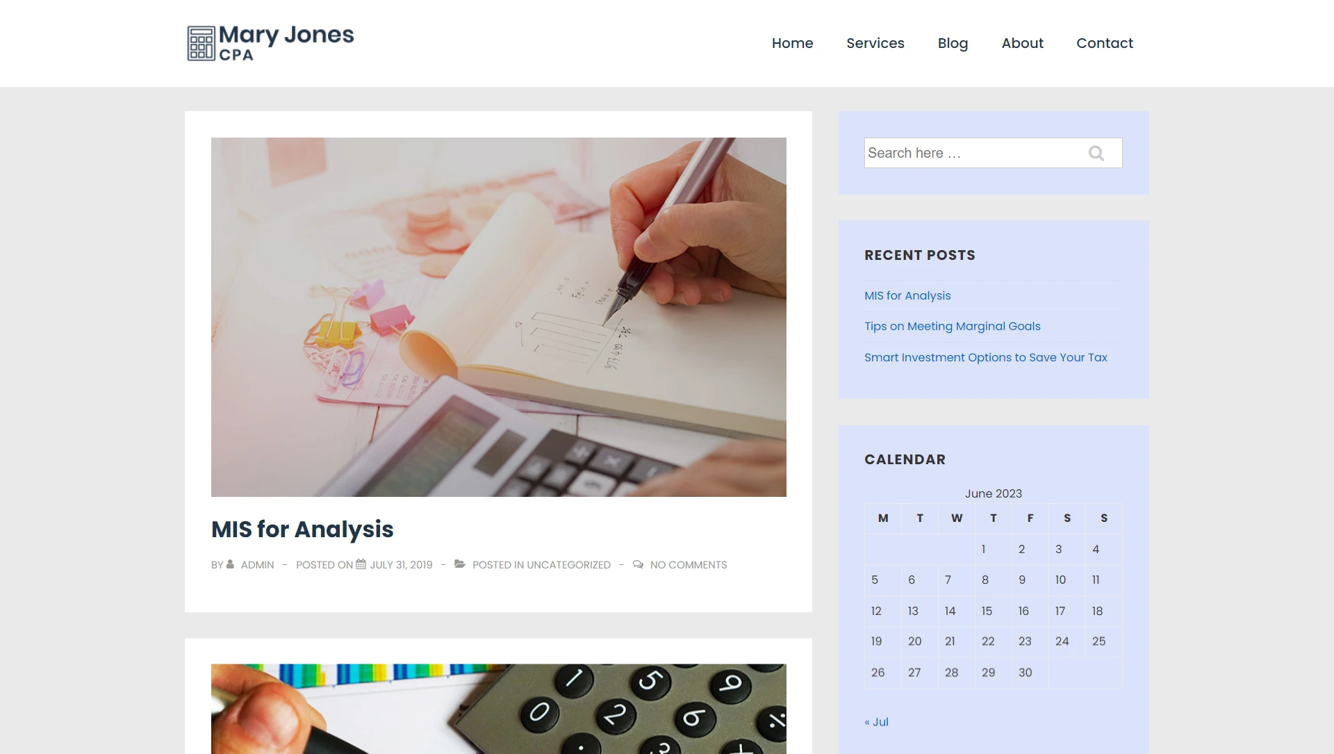 accountant website template