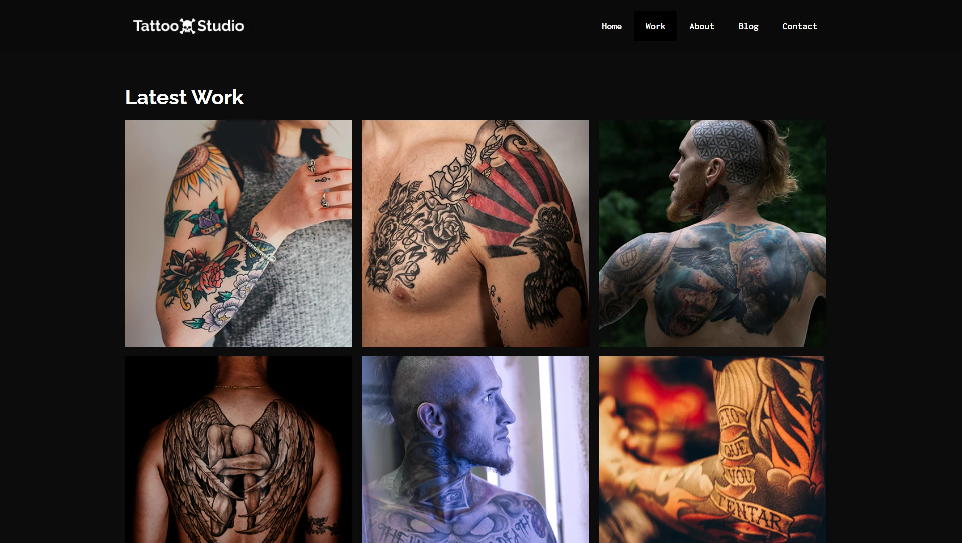 Tattoo WordPress website