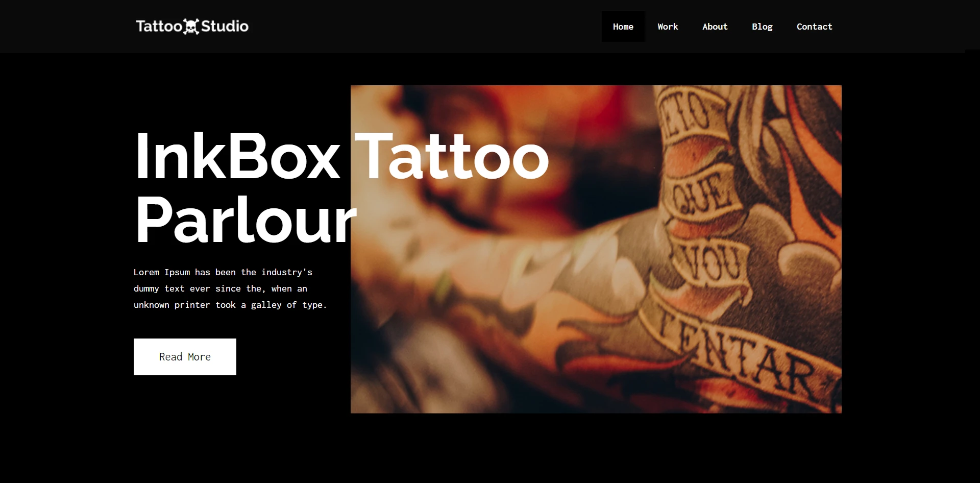 Tattoo Studio Website UI / UX :: Behance