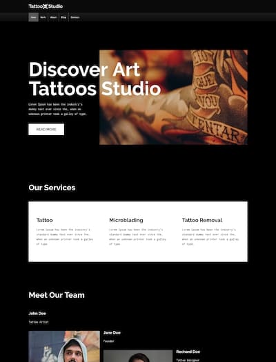 Tattoo Designer - WordPress theme | WordPress.org