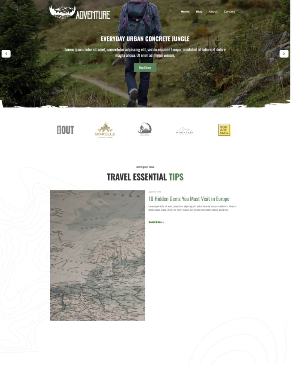 Travel WordPress website template