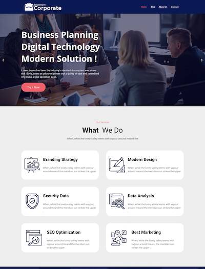 Corporate Responsive-Ready-Site template