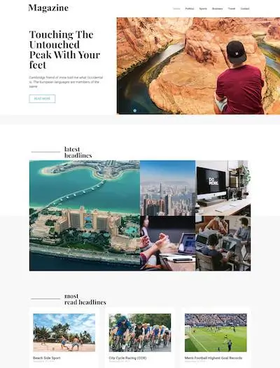 Magazine WordPress template