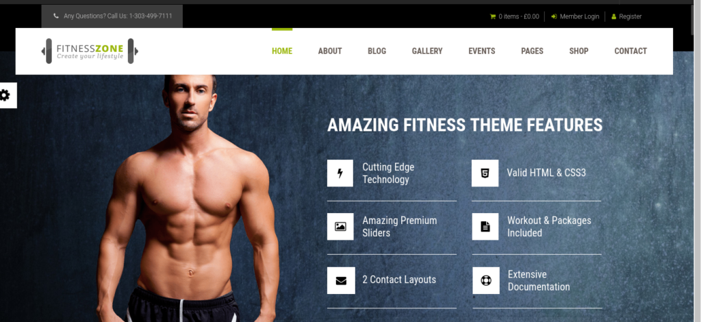 Fitness Zone fitness WordPress theme