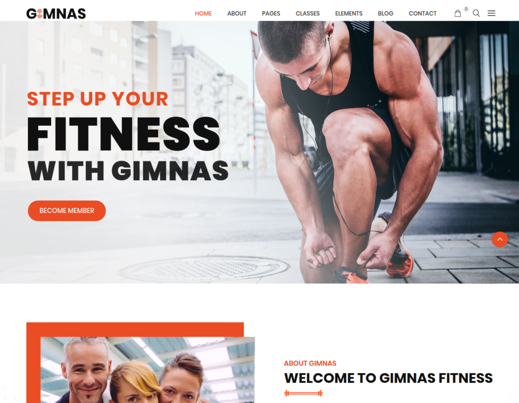 gimnas fitness wordpress theme