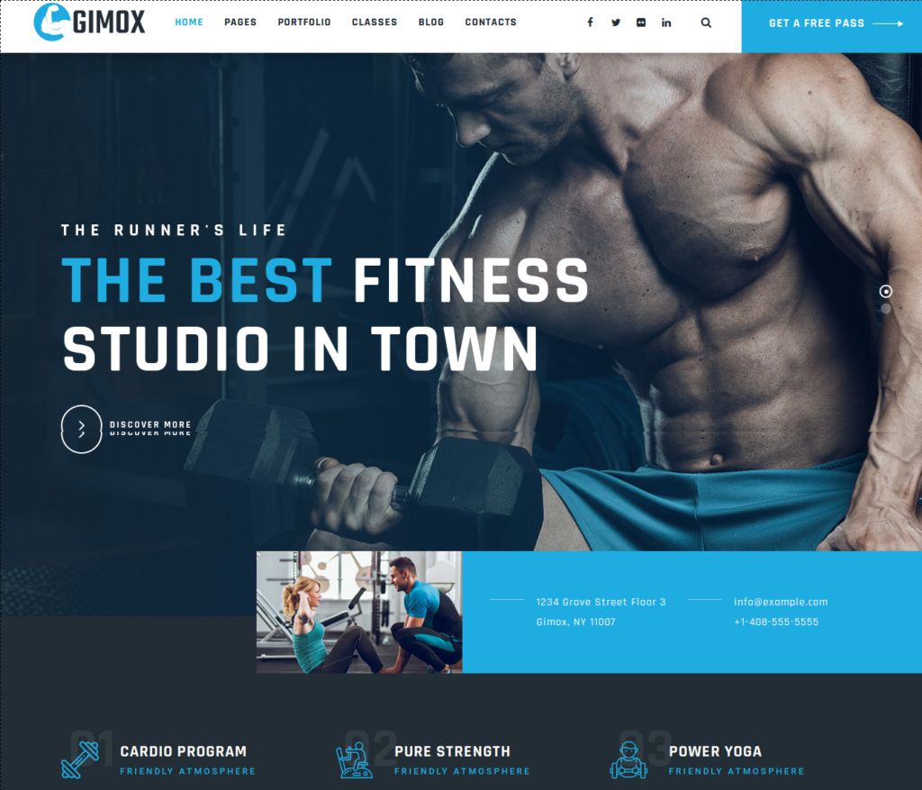 gimox fitness WordPress theme