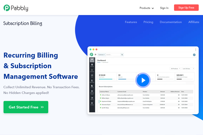 Pabbly Subscription Billing Software