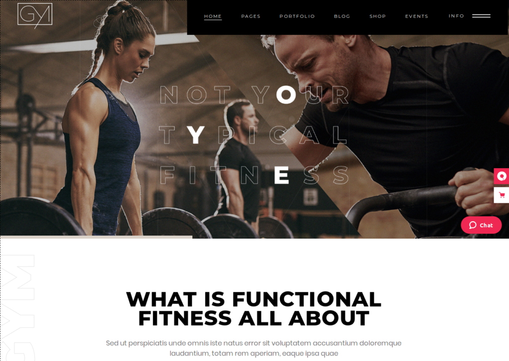 Powelift fitness WordPress theme