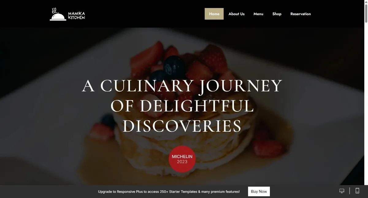 Food Blog WordPress Starter Template