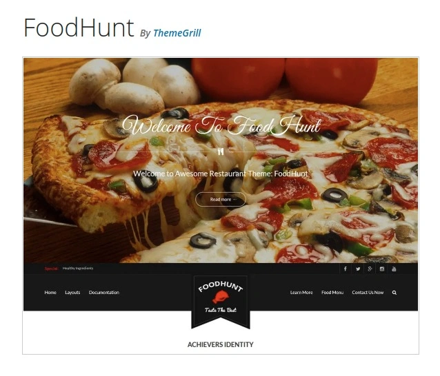 FoodHunt WordPress Theme