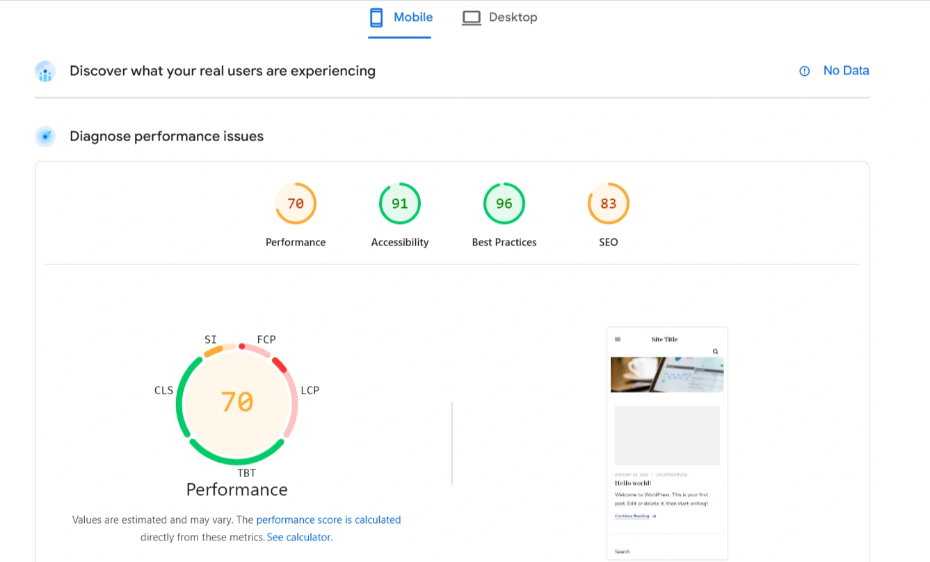 PageSpeed-Insights Schema