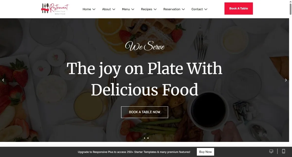 Restaurant WordPress Starter Template