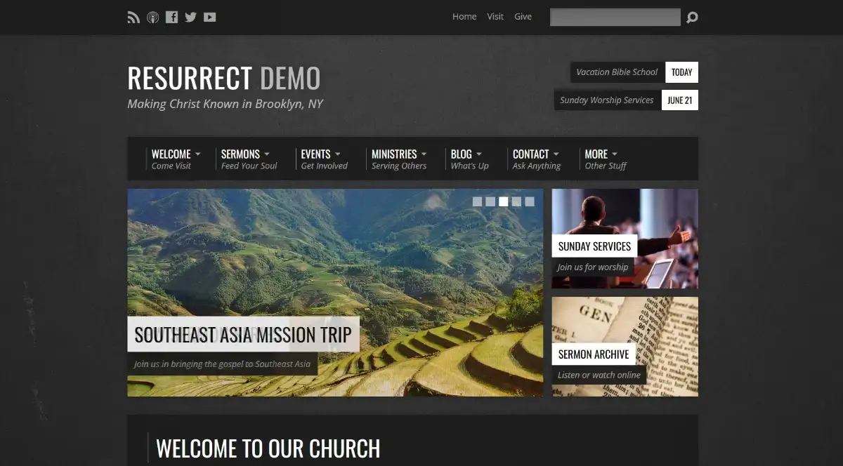 Resurrect Church Theme