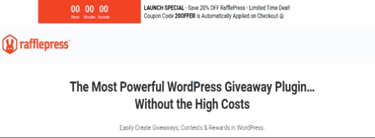 RafflePress- WordPress email subscription plugin
