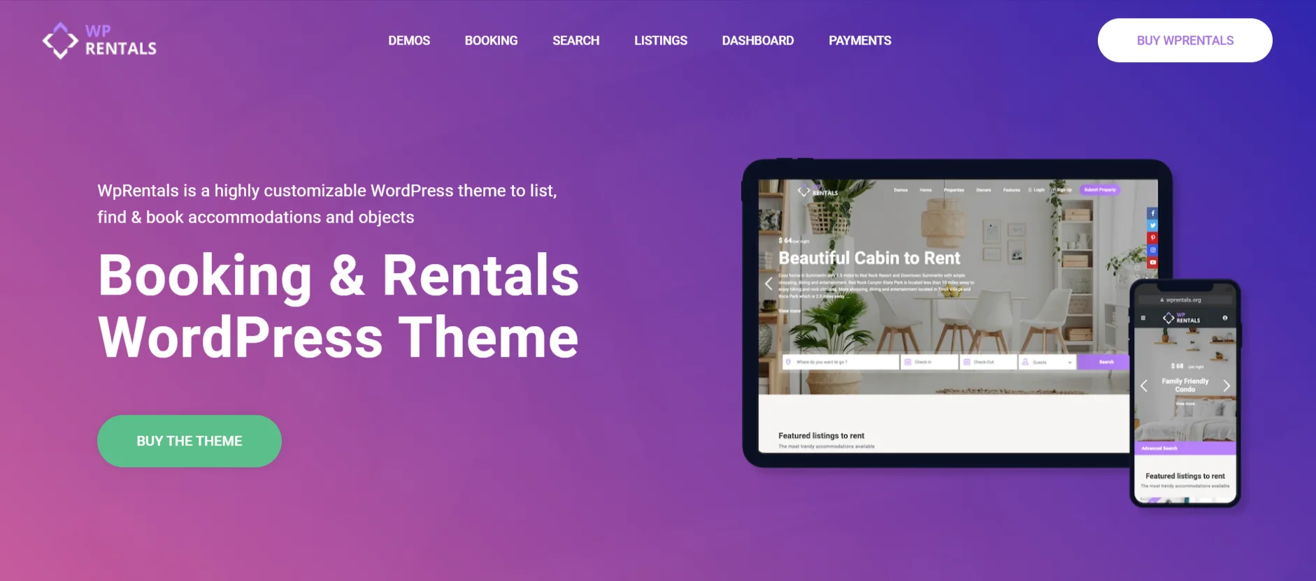 Wp Rentals Template