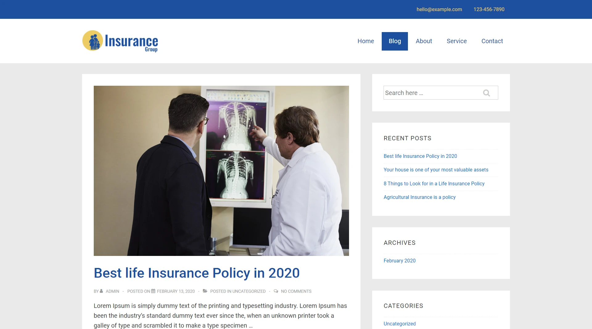 Insurance Agency Website Template