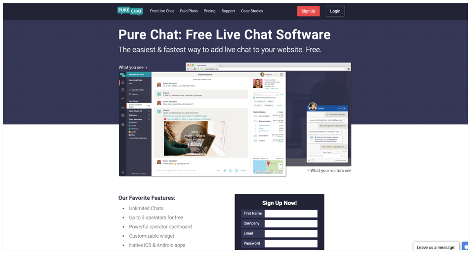 Pure Chat- Best live chat plugin WordPress