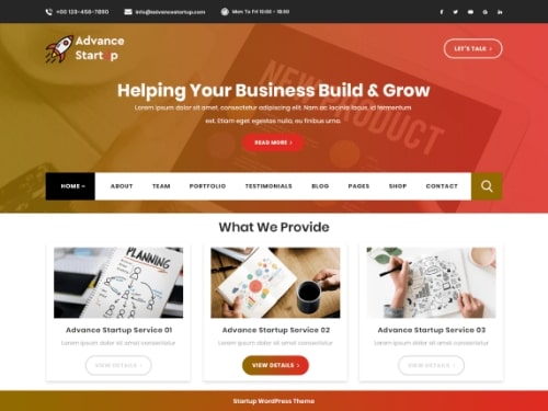 Advance-Startupbest free WordPress business themes