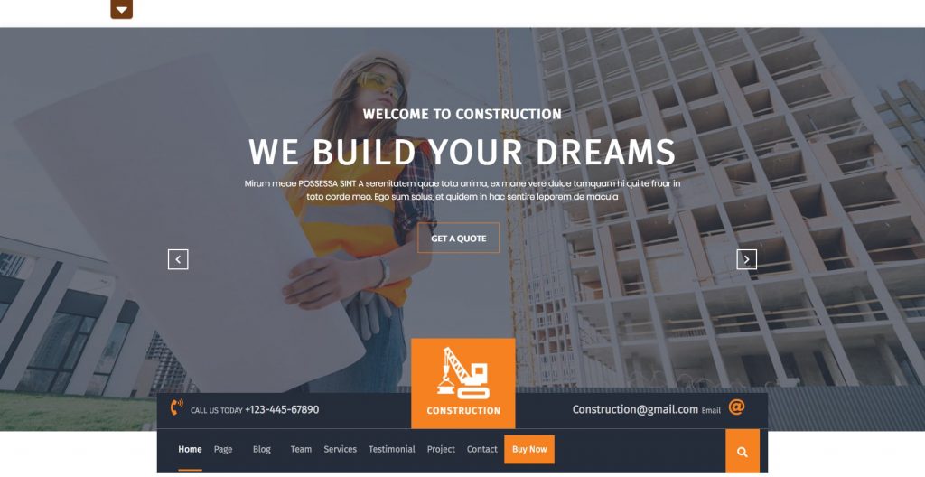 Construction Hub- Free WordPress construction theme