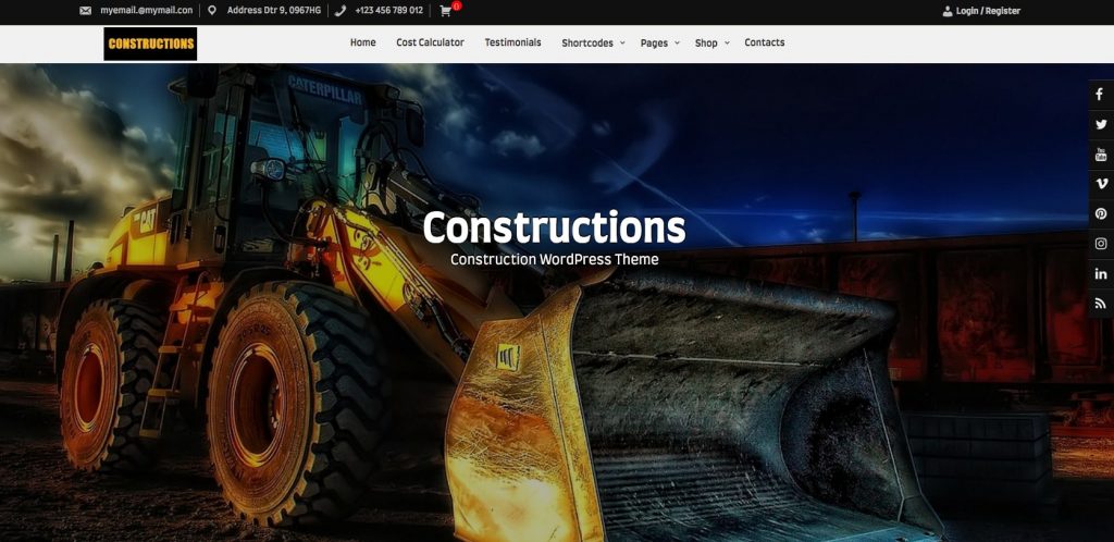 Constructions- Free WordPress construction theme