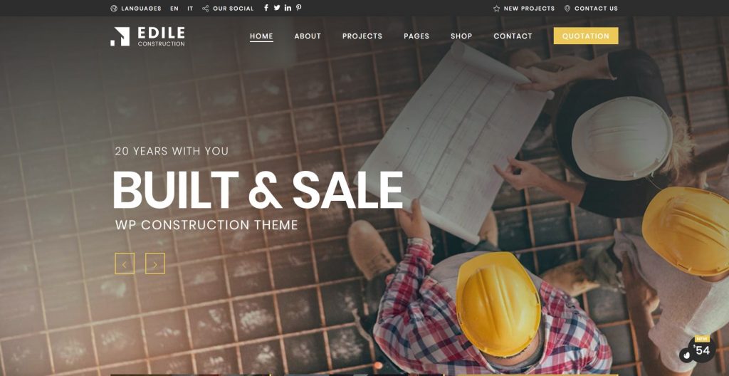 Construction Edile- WordPress construction theme