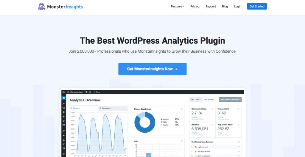 MonsterInsights The Best Google Analytics Plugin for WordPress
