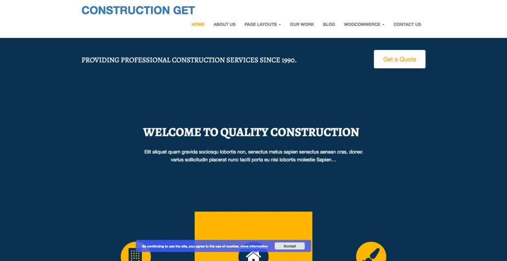 Construction Get- Free WordPress construction theme