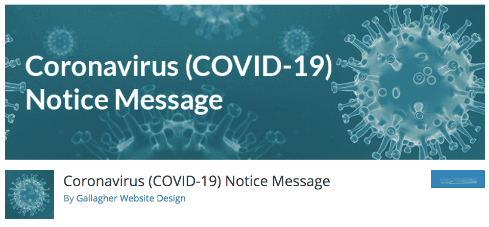 COVID Notice Message