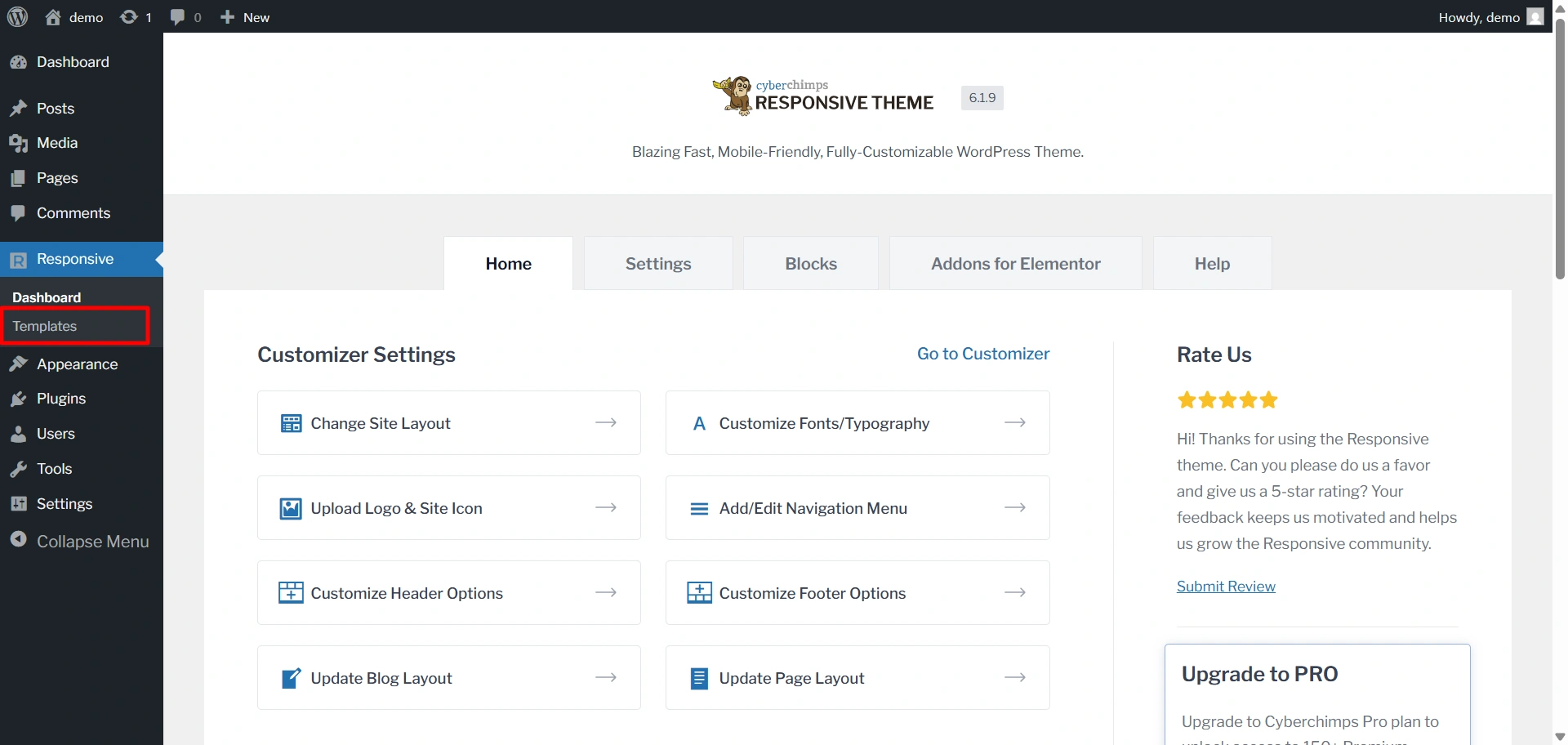 Install the business template