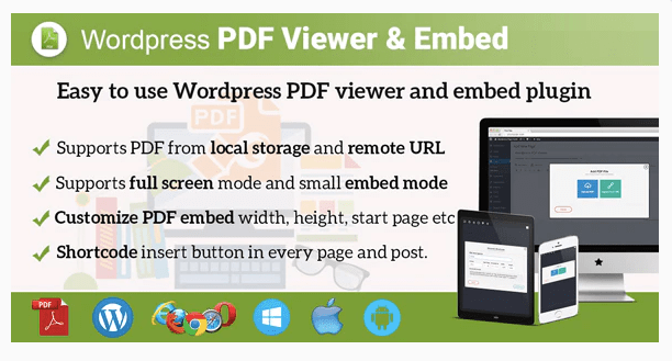 WordPress PDF Viewer and Embed plugin
