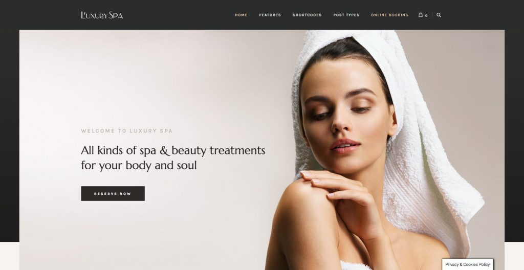 Luxury Spa Hair Salon WordPress theme