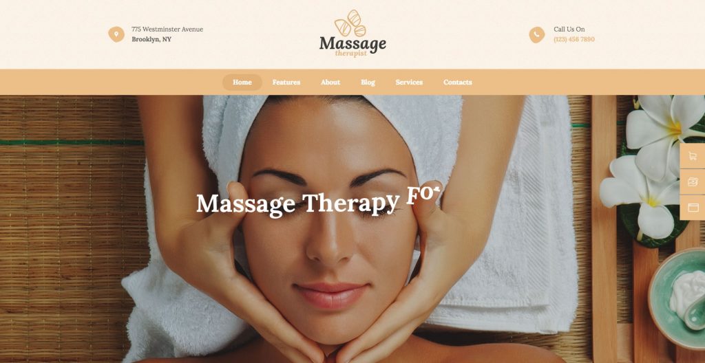 Massage Therapist Hair Salon WordPress theme