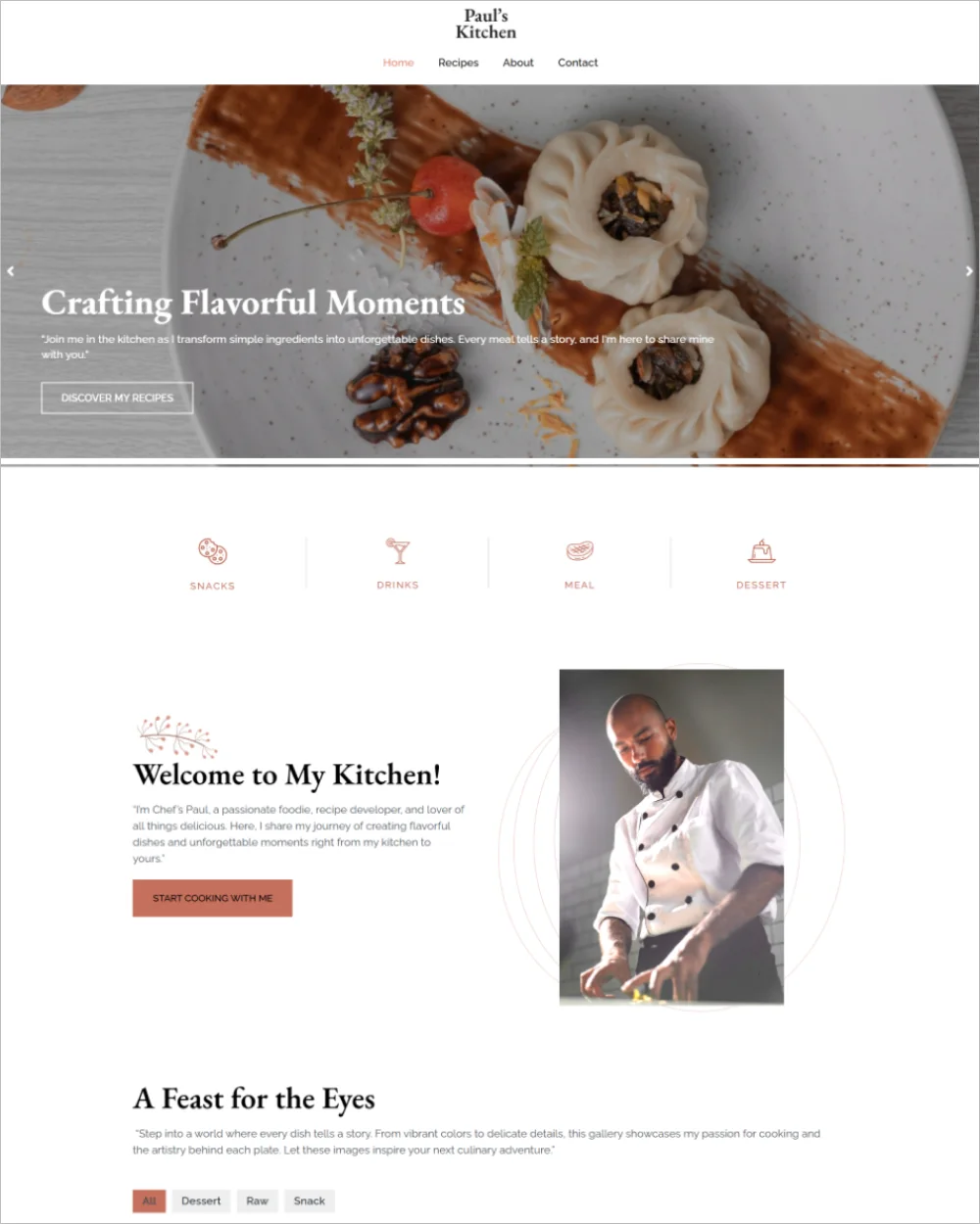 Food Blogging WordPress Template