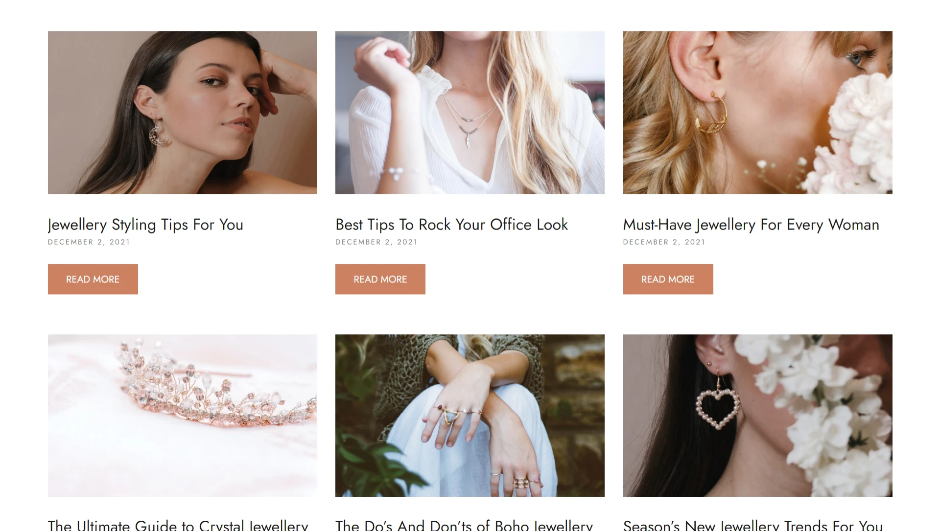 Jewellery WordPress website