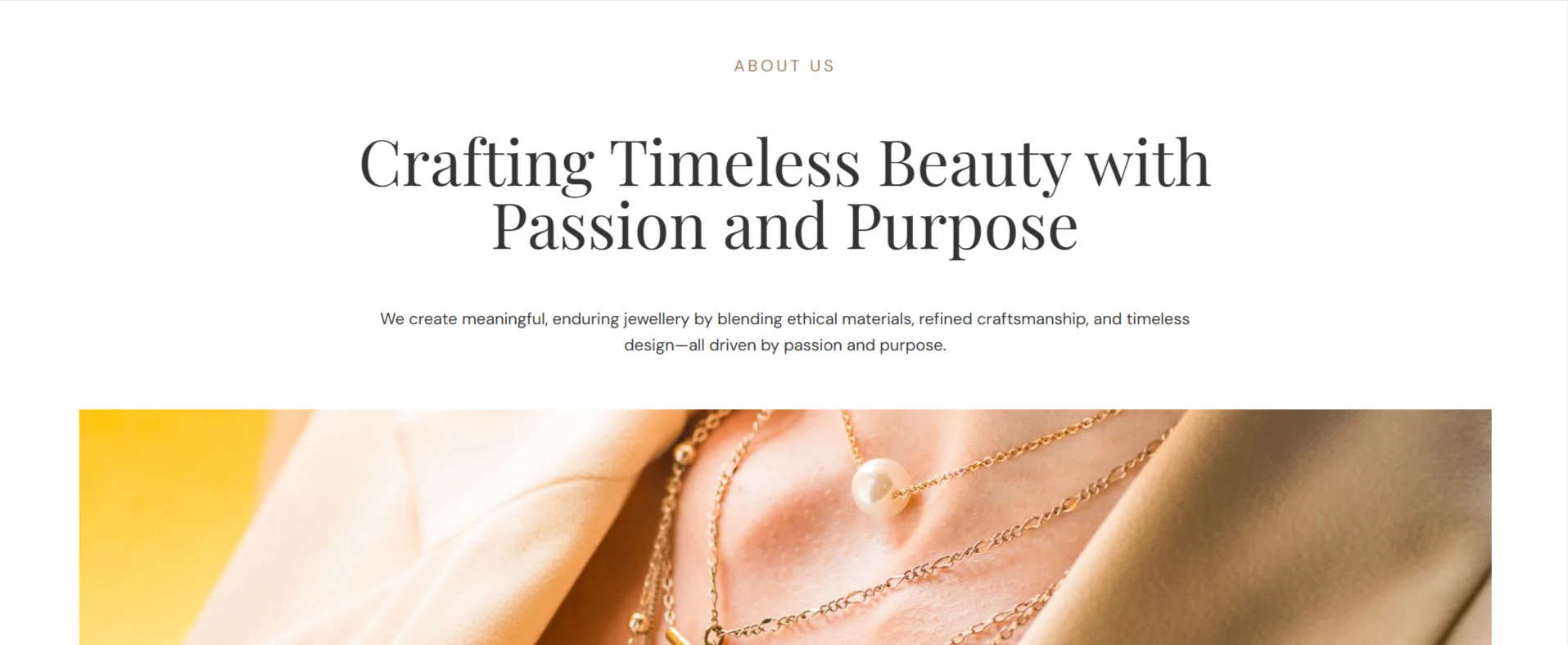 Jewellery Shop - About Page