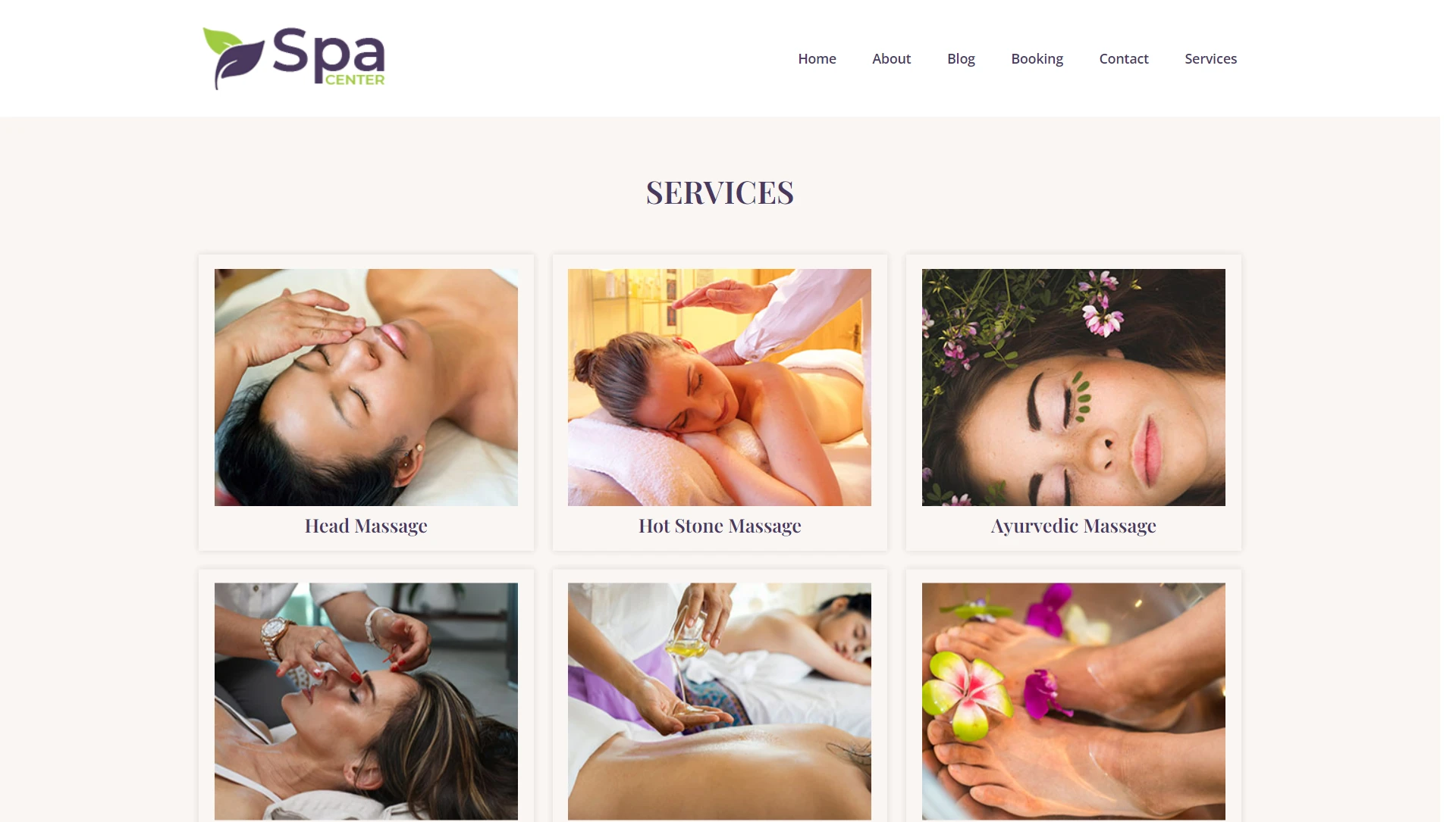 spa website templates
