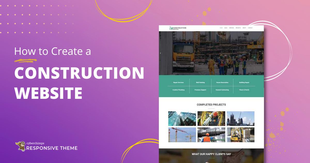 How to create a construction Website