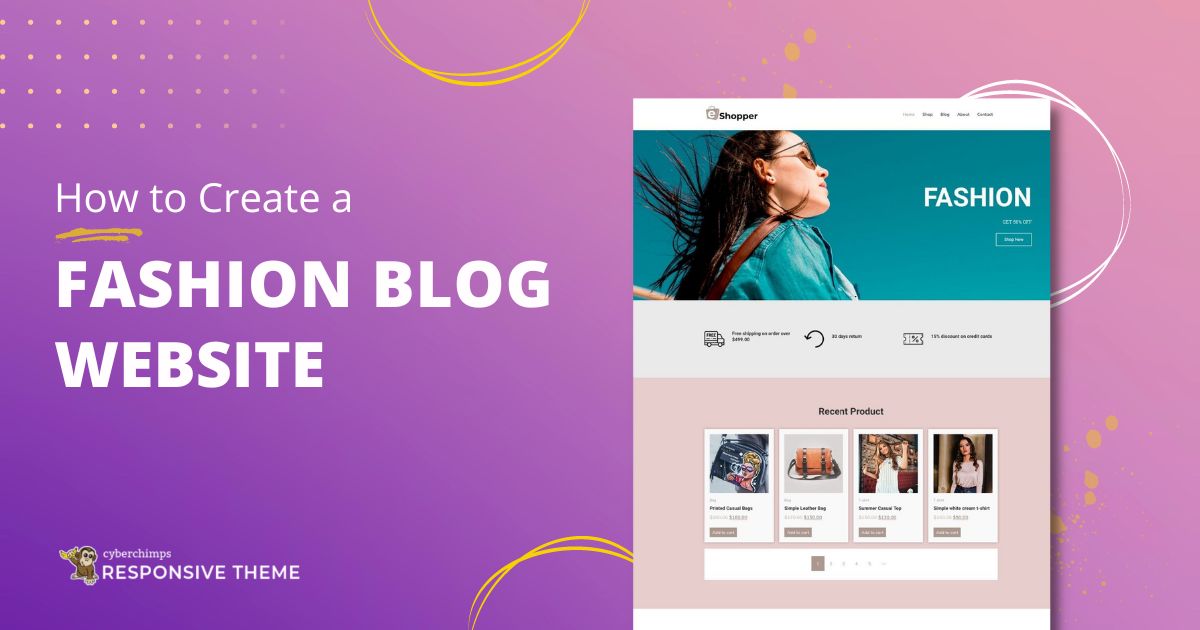 How to create a fashion blog WordPress Website