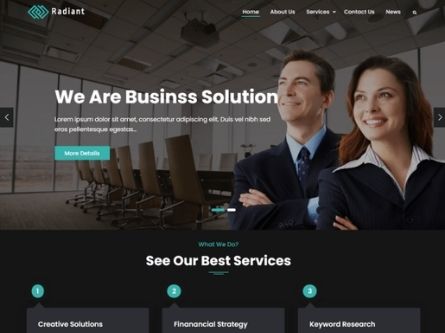 Radiant Business Theme- Free Business WordPress theme